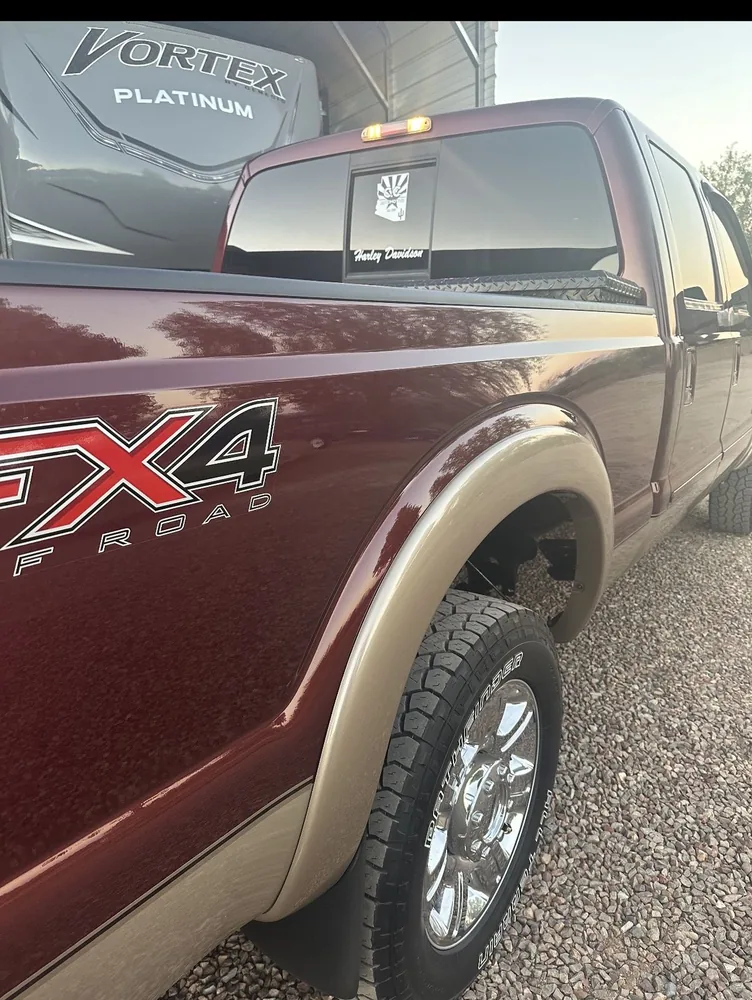 Ford FX4 Super Duty with CC Automotive window decal