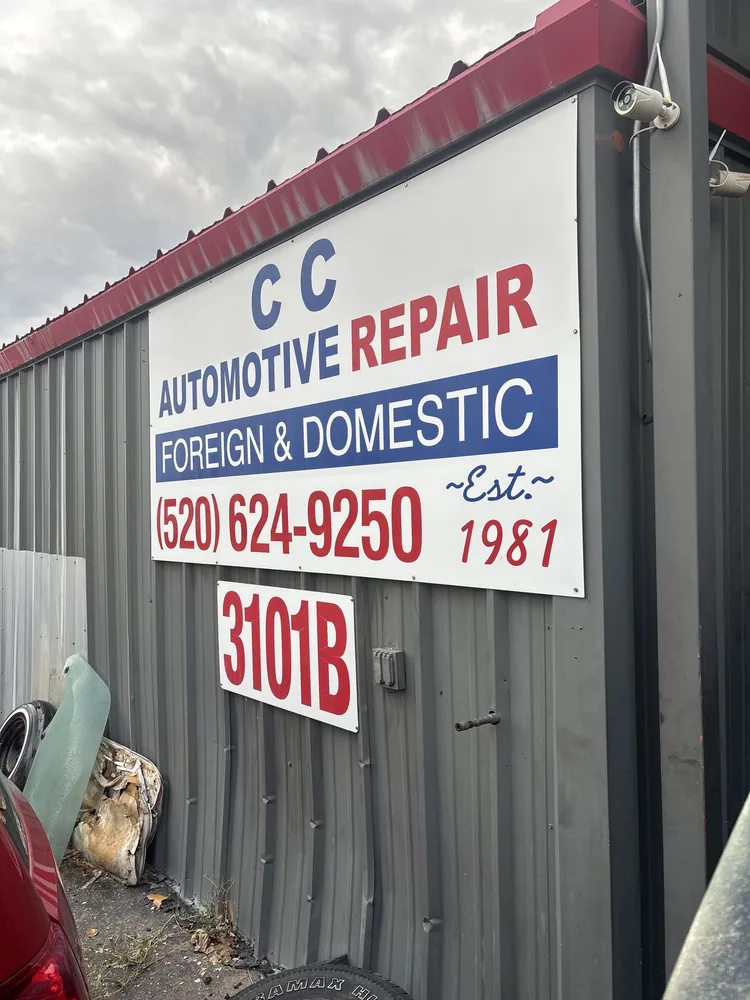 C.C. Automotive Repair exterior wall sign