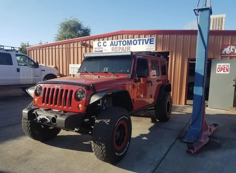 Lifted Jeep Wrangler on beadlocks